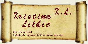 Kristina Lilkić vizit kartica